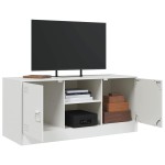 vidaXL Comodă TV, alb, 99x39x44 cm, oțel vidaXL Comodă TV, alb, 99x39x44 cm, oțel