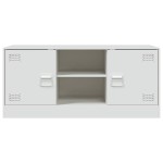 vidaXL Comodă TV, alb, 99x39x44 cm, oțel vidaXL Comodă TV, alb, 99x39x44 cm, oțel