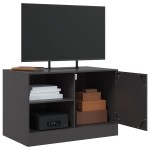 vidaXL Dulap TV, negru, 67x39x44 cm, oțel vidaXL Dulap TV, negru, 67x39x44 cm, oțel