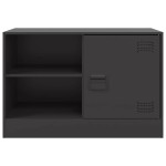 vidaXL Dulapuri TV, 2 buc., negru, 67x39x44 cm, oțel