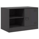 vidaXL Dulapuri TV, 2 buc., negru, 67x39x44 cm, oțel