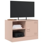 vidaXL Comodă TV, roz, 67x39x44 cm, oțel vidaXL Comodă TV, roz, 67x39x44 cm, oțel