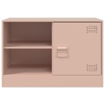 vidaXL Comodă TV, roz, 67x39x44 cm, oțel vidaXL Comodă TV, roz, 67x39x44 cm, oțel