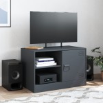 vidaXL Comodă TV, antracit, 67x39x44 cm, oțel vidaXL Comodă TV, antracit, 67x39x44 cm, oțel