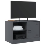 vidaXL Comodă TV, 2 buc., antracit, 67x39x44 cm, oțel