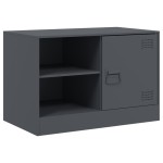 vidaXL Comodă TV, 2 buc., antracit, 67x39x44 cm, oțel