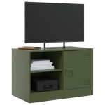 vidaXL Dulapuri TV 2 buc., verde măslină, 67x39x44 cm Otel
