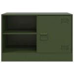 vidaXL Dulapuri TV 2 buc., verde măslină, 67x39x44 cm Otel