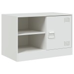 vidaXL Dulapuri TV 2 buc., alb, 67x39x44 cm Otel