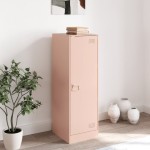 vidaXL Comodă Roz 34,5x39x107 cm oțel vidaXL Comodă Roz 34,5x39x107 cm oțel