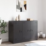 vidaXL Servantă, negru, 99x39x73 cm, oțel