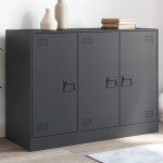 vidaXL Servantă, antracit, 99x39x73 cm, oțel vidaXL Servantă, antracit, 99x39x73 cm, oțel