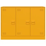 vidaXL Noptieră, galben muștar, 99x39x73 cm oțel