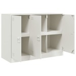vidaXL Servantă, alb, 99x39x73 cm, oțel vidaXL Servantă, alb, 99x39x73 cm, oțel