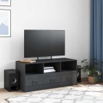 vidaXL Comodă TV, antracit, 99x39x44 cm, oțel vidaXL Comodă TV, antracit, 99x39x44 cm, oțel