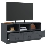 vidaXL Comodă TV, antracit, 99x39x44 cm, oțel vidaXL Comodă TV, antracit, 99x39x44 cm, oțel