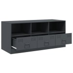 vidaXL Comodă TV, antracit, 99x39x44 cm, oțel vidaXL Comodă TV, antracit, 99x39x44 cm, oțel