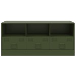 vidaXL Comodă TV, verde măsliniu, 99x39x44 cm, oțel