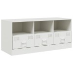 vidaXL Comodă TV, alb, 99x39x44 cm, oțel vidaXL Comodă TV, alb, 99x39x44 cm, oțel