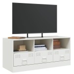 vidaXL Comodă TV, alb, 99x39x44 cm, oțel vidaXL Comodă TV, alb, 99x39x44 cm, oțel