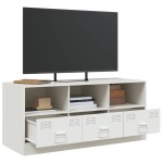 vidaXL Comodă TV, alb, 99x39x44 cm, oțel vidaXL Comodă TV, alb, 99x39x44 cm, oțel