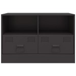 vidaXL Dulapuri TV, 2 buc., negru, 67x39x44 cm, oțel