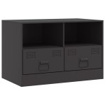 vidaXL Dulapuri TV, 2 buc., negru, 67x39x44 cm, oțel
