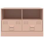 vidaXL Comodă TV, roz, 67x39x44 cm, oțel vidaXL Comodă TV, roz, 67x39x44 cm, oțel