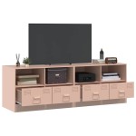 vidaXL Dulapuri TV 2 buc Roz 67x39x44 cm Otel