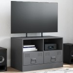 vidaXL Comodă TV, antracit, 67x39x44 cm, oțel vidaXL Comodă TV, antracit, 67x39x44 cm, oțel