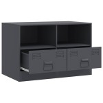 vidaXL Comodă TV, antracit, 67x39x44 cm, oțel vidaXL Comodă TV, antracit, 67x39x44 cm, oțel