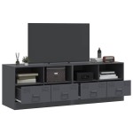 vidaXL Comodă TV, 2 buc., antracit, 67x39x44 cm, oțel