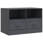 vidaXL Comodă TV, 2 buc., antracit, 67x39x44 cm, oțel
