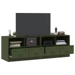 vidaXL Dulapuri TV 2 buc., verde măslină, 67x39x44 cm Otel