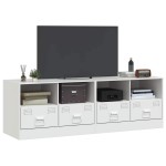 vidaXL Dulapuri TV 2 buc., alb, 67x39x44 cm Otel