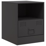 vidaXL Noptieră, negru, 34,5x39x44 cm, oțel vidaXL Noptieră, negru, 34,5x39x44 cm, oțel