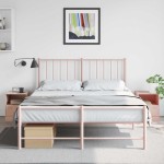 vidaXL Noptiere, 2 buc., roz, 34,5x39x44 cm, oțel vidaXL Noptiere, 2 buc., roz, 34,5x39x44 cm, oțel