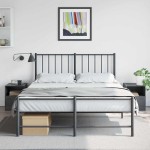 vidaXL Noptiere, 2 buc., antracit, 34,5x39x44 cm, oțel vidaXL Noptiere, 2 buc., antracit, 34,5x39x44 cm, oțel