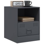 vidaXL Noptiere, 2 buc., antracit, 34,5x39x44 cm, oțel vidaXL Noptiere, 2 buc., antracit, 34,5x39x44 cm, oțel