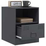 vidaXL Noptiere, 2 buc., antracit, 34,5x39x44 cm, oțel vidaXL Noptiere, 2 buc., antracit, 34,5x39x44 cm, oțel