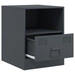vidaXL Noptiere, 2 buc., antracit, 34,5x39x44 cm, oțel vidaXL Noptiere, 2 buc., antracit, 34,5x39x44 cm, oțel
