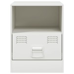 vidaXL Noptieră, alb, 34,5x39x44 cm, oțel