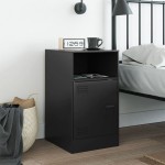 vidaXL Noptieră, negru, 34,5x39x62 cm, oțel vidaXL Noptieră, negru, 34,5x39x62 cm, oțel