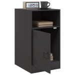 vidaXL Noptieră, negru, 34,5x39x62 cm, oțel vidaXL Noptieră, negru, 34,5x39x62 cm, oțel