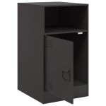 vidaXL Noptieră, negru, 34,5x39x62 cm, oțel vidaXL Noptieră, negru, 34,5x39x62 cm, oțel
