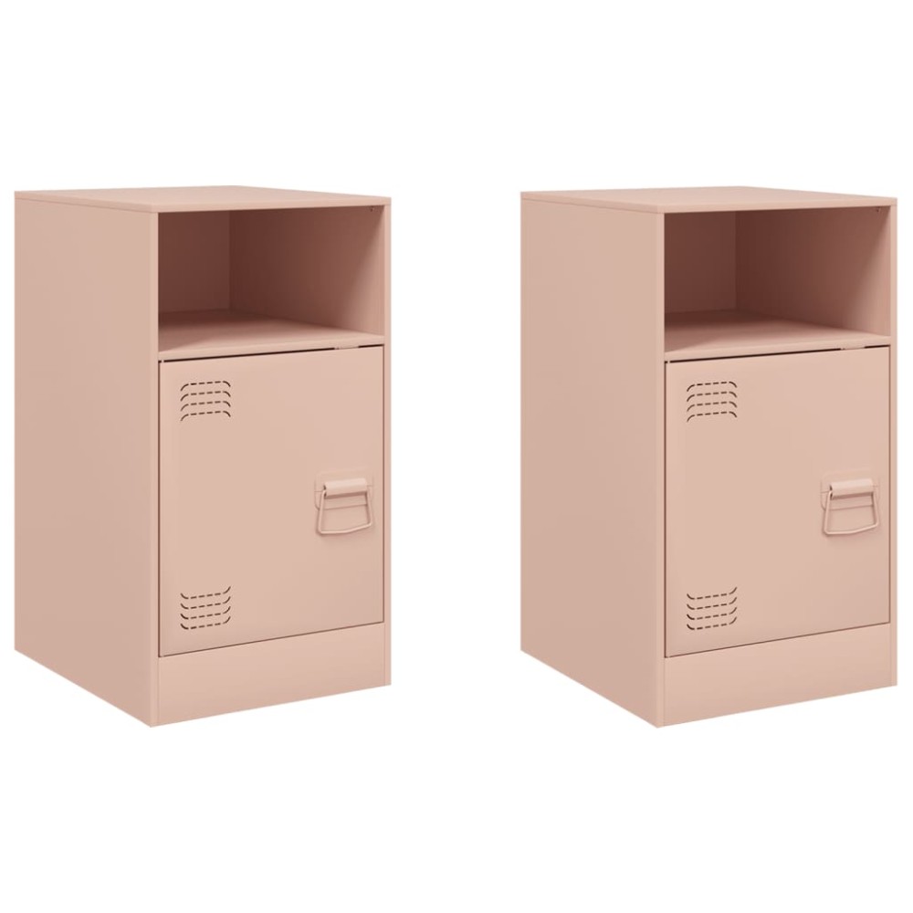 vidaXL Noptiere, 2 buc., 34,5x39x62 , 34,5x39x62 cm, oțel
