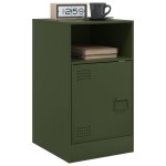 vidaXL Noptiere, 2 buc., verde olive, 34,5x39x62 cm, oțel vidaXL Noptiere, 2 buc., verde olive, 34,5x39x62 cm, oțel
