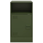 vidaXL Noptiere, 2 buc., verde olive, 34,5x39x62 cm, oțel vidaXL Noptiere, 2 buc., verde olive, 34,5x39x62 cm, oțel
