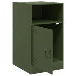vidaXL Noptiere, 2 buc., verde olive, 34,5x39x62 cm, oțel vidaXL Noptiere, 2 buc., verde olive, 34,5x39x62 cm, oțel