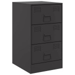 vidaXL Noptieră, negru, 34,5x39x62 cm, oțel vidaXL Noptieră, negru, 34,5x39x62 cm, oțel